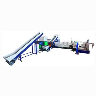 kaufen 300 kg/Std. Horizontale Kunststoffpelletiermaschine Zwei-Stufen-Recyclingmaschine mit Schneidkompaktor online manufacture