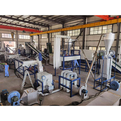 Stromförmige PET-Flaschenwaschlinie 490 kW Industrie-Kunststoff-Recyclingmaschine 500 - 3000 kg/h