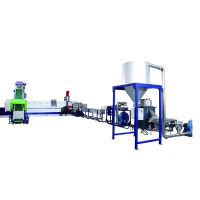 Horizontale Kunststoffpelletierungsanlage Recyclingmaschine Einschraub-Extrudermaschine Zwei-Stufe