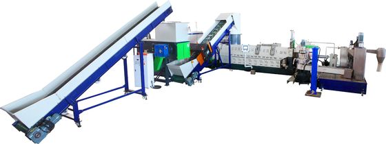 Vertikaler Einschrauber Extruder kundenspezifische PP-Woven Bag Recycling Maschine 250kg/Hr